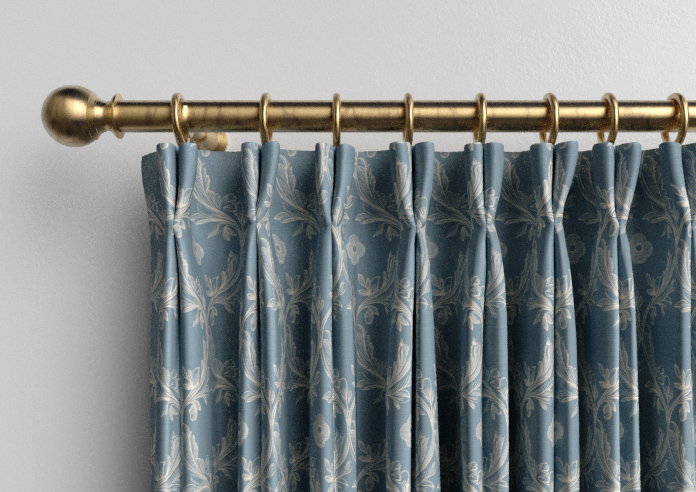 Trellis Prints, Vine and Bloom Raffs Blue - Made to Measure Curtains - Image 10